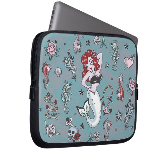 Fluff Molly Mermaid Laptop Bag Laptopschutzhülle (Vorne Rechts)