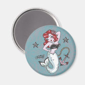 Fluff Molly Mermaid Magnet (Vorderseite/Rückseite)