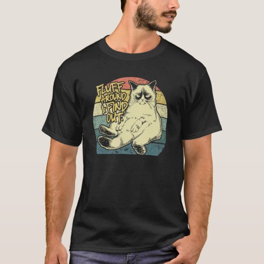 Fluff rumherum und herausfinden Grumpy Kitty Sarca T-Shirt (Vorderseite)
