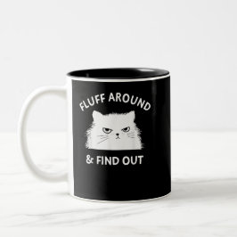 Fluff rund um den lustigen Sarcastic Cat Lady Quot Zweifarbige Tasse