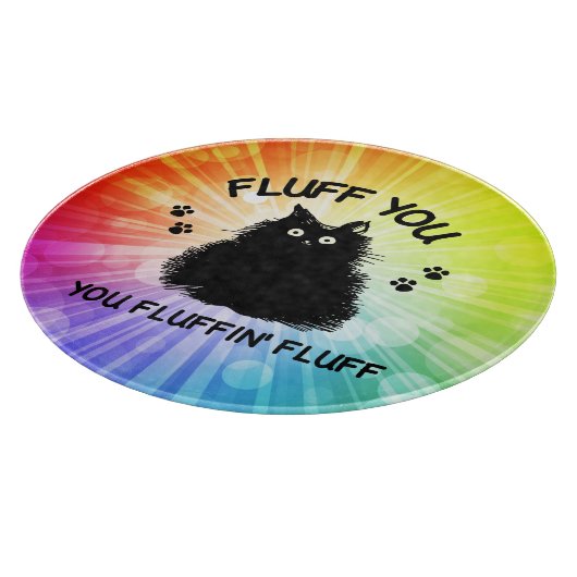 Fluff Sie Fluffin Fluff Kitty Cat Cutting Boa Schneidebrett (Ecke)