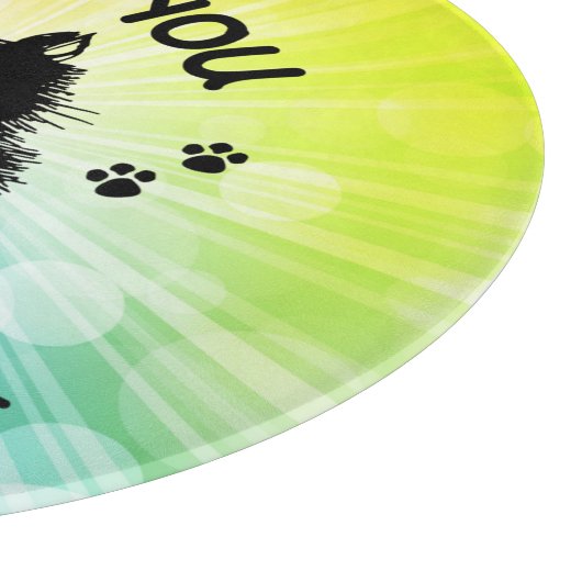 Fluff Sie Fluffin Fluff Kitty Cat Cutting Boa Schneidebrett (Ecke)