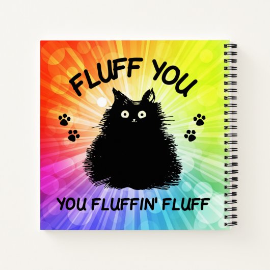 Fluff Sie Fluffin Fluff Kitty Cat Notizblock (Rückseite)