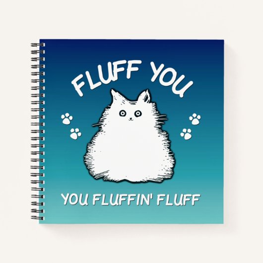 Fluff Sie Fluffin Fluff Kitty Cat Notizblock (Vorderseite)