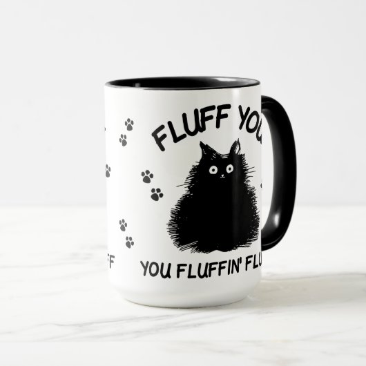 Fluff Sie Fluffin Fluff Kitty Cat Tasse (VorderseiteRechts)