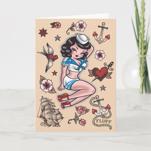 Fluff Suzy Sailor Card Karte (Vorderseite)