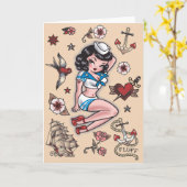 Fluff Suzy Sailor Card Karte (Gelbe Blume)
