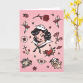 Fluff Suzy Sailor Portrait Card Karte (Gelbe Blume)