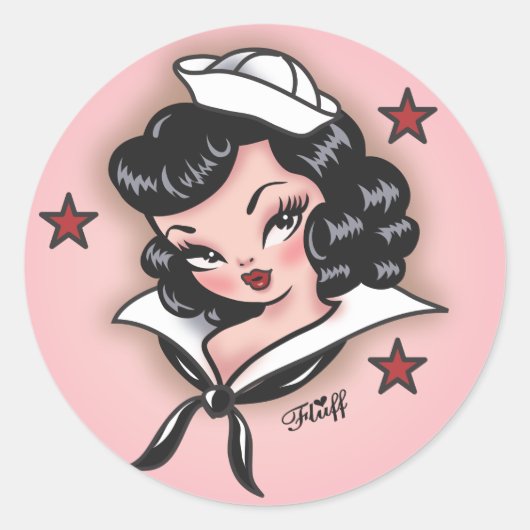 Fluff Suzy Sailor Sticker (Vorderseite)