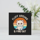 Fluff umher und erleben Sie die lustige Retro-Katz (Stehend Vorderseite)