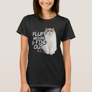 Fluff umschließen und die Niedliche Katze von Tier T-Shirt
