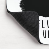 Fluff You Black Cat Zeichnend Mousepad (Ecke)