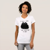 Fluff You Black Cat Zeichnend T-Shirt (Vorne ganz)