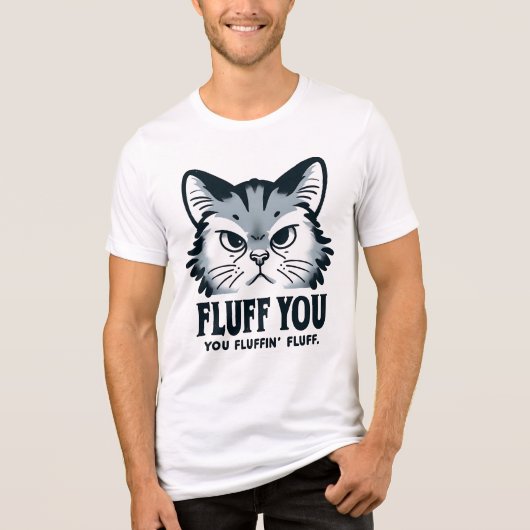 Fluff You Niedlich Kitty Tri-Blend Shirt (Vorderseite)