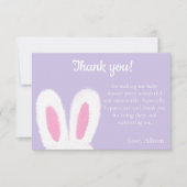 Fluffe Babydusche Dankeskarte (Vorderseite)