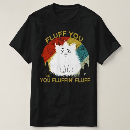Fluffe-Flöff-Katze T-Shirt (Design vorne)