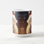 FLÜFFE ORANGE KITTEN MIT NIEDLICHER WEIHNACHTSMANN KAFFEETASSE (Mittel)