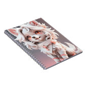 Fluffe, rosa und weiße Welpe Notizblock (Rechte Seite)