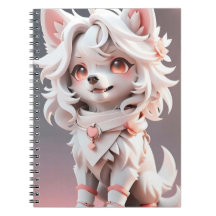 Fluffe, rosa und weiße Welpe