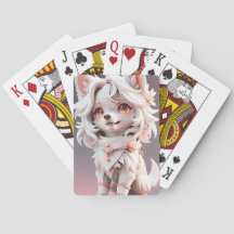 Fluffe, rosa und weiße Welpe