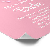 Fluffe weiße Wolke neun pink Mein Wasser Broke Spi Poster (Ecke)