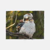 Fluffed up lacht kookaburra fleecedecke (Vorderseite (Horizontal))