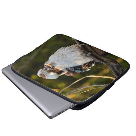 Fluffed up lacht kookaburra laptopschutzhülle (Vorne Knopf)