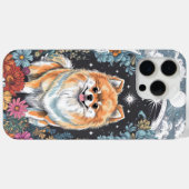 Fluffener Spitz umgeben von farbenfroher Blüte Case-Mate iPhone Hülle (Rückseite (Horizontal))