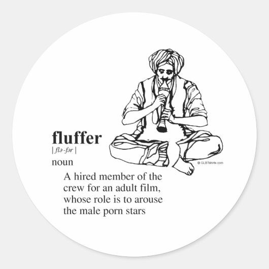 FLUFFER RUNDER AUFKLEBER (Vorderseite)