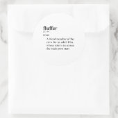 FLUFFER RUNDER AUFKLEBER (Tasche)