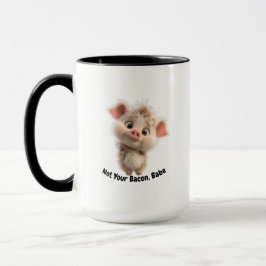Fluffes Ferkel mit Big Eyes - Sei freundlich Vegan Tasse