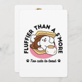 Fluffier als a S’more - Niedlicher Hund und Desser Dankeskarte (Vorne/Hinten)