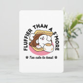 Fluffier als a S’more - Niedlicher Hund und Desser Dankeskarte (Stehend Vorderseite)