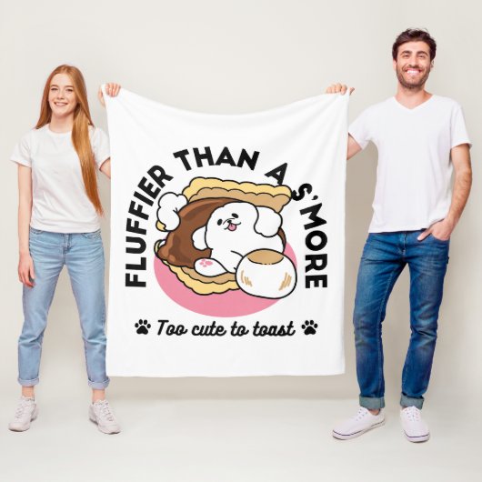 Fluffier als a S’more - Niedlicher Hund und Desser Fleecedecke (Beispiel)