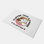 Fluffier als a S’more - Niedlicher Hund und Desser Fußmatte (Schrägansicht)