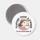 Fluffier als a S’more - Niedlicher Hund und Desser Magnet (Vorderseite/Rückseite)