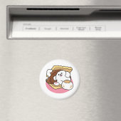 Fluffier als a S’more - Niedlicher Hund und Desser Magnet (In Situ (Geschirrspüler))