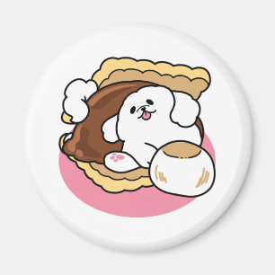 Fluffier als a S’more - Niedlicher Hund und Desser Magnet
