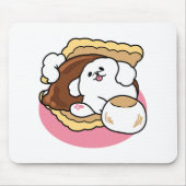 Fluffier als a S’more - Niedlicher Hund und Desser Mousepad (Vorne)