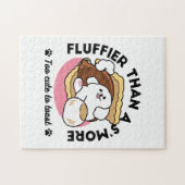 Fluffier als a S’more - Niedlicher Hund und Desser Puzzle (Horizontal)