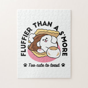 Fluffier als a S’more - Niedlicher Hund und Desser Puzzle