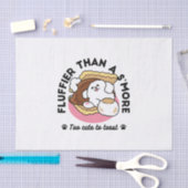 Fluffier als a S’more - Niedlicher Hund und Desser Seidenpapier (Handwerk)