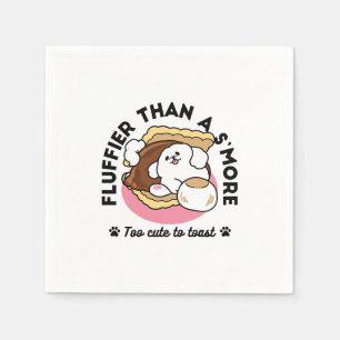 Fluffier als a S’more - Niedlicher Hund und Desser Serviette