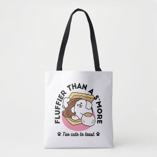 Fluffier als a S’more - Niedlicher Hund und Desser Tasche (Vorderseite)
