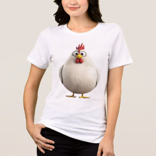 Fluffig & Fantastisch Rund Weißer Hahn Zodiac T- Tri-Blend Shirt