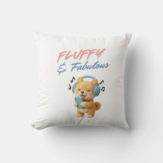 Fluffig und Fantastisch Kissen (Vorderseite)