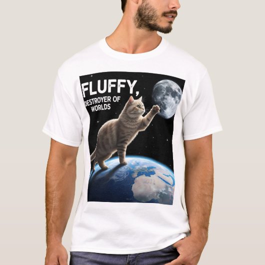 Fluffig, Zerstörer der Welten T-Shirt (Vorderseite)