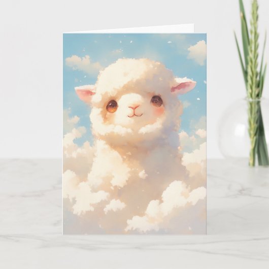 Fluffige Alpakträume Karte (Vorderseite)
