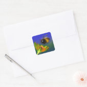 Fluffige Biene Quadratischer Aufkleber (Umschlag)