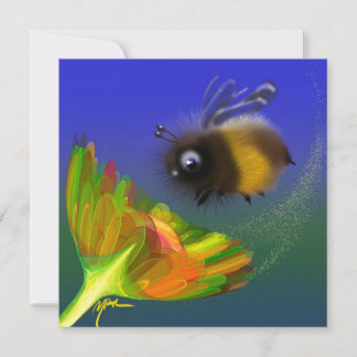Fluffige Bienen-Einladung Einladung